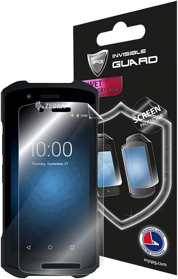 IPG Compatible with Zebra TC21 - TC26 Mobile Computer Handheld Screen Protector 6 UNITS Invisible Guard Free Lifetime Replacement HD Clear Bubble Free screen protection