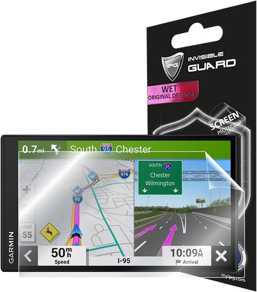 IPG For Garmin DriveSmart 66, 6-inch Car GPS Navigator Screen Protector Invisible Ultra HD Clear Film Anti Scratch Skin Guard - Smooth/Self-Healing/Bubble -Free for DriveSmart 66