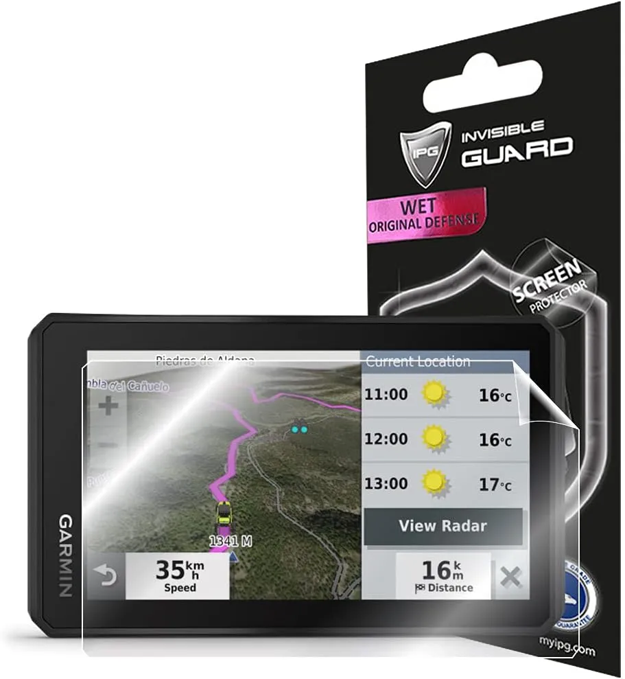IPG For Garmin Tread Powersport GPS Screen Protector Invisible Ultra HD Clear Film Anti Scratch Skin Guard - Smooth/Self-Healing/Bubble -Free