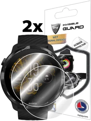 IPG for SUUNTO 7 GPS Sport Smartwatch Touchscreen Screen Protector (2 Units) Invisible Ultra HD Clear Film Anti Scratch Guard-Smooth/Self-Healing/Bubble -Free