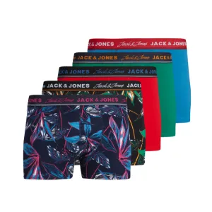 Jack & Jones FLORAL 5 Pack Mens Fabric Trunks Multicoloured