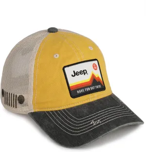 Jeep Have Fun Out There Patch Garment Washed Trucker Hat Unstructured