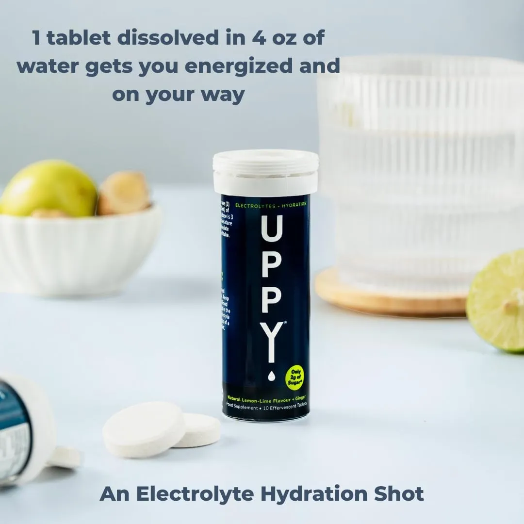 Jet Lag Relief Travel Essential: 30 Hydration Tablets with Electrolytes, Lemon-Lime for Travel, Sports, Party (Pack of 3 x 10)