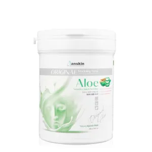 jNE Anskin Original Modeling Mask Powder Pack | Korean Skincare Face Pack for Calming Irritated Skin, Deep Hydration & Pore-Cleansing Care (8.47oz / 240g, Aloe Vera)