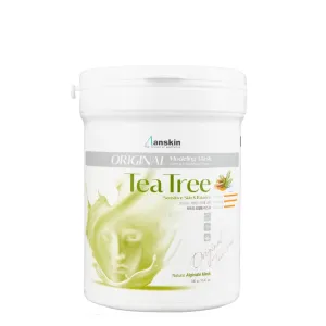 jNE Anskin Original Modeling Mask Powder Pack | Korean Skincare Face Pack for Calming Irritated Skin, Deep Hydration & Pore-Cleansing Care (8.47oz / 240g, Tea Tree)