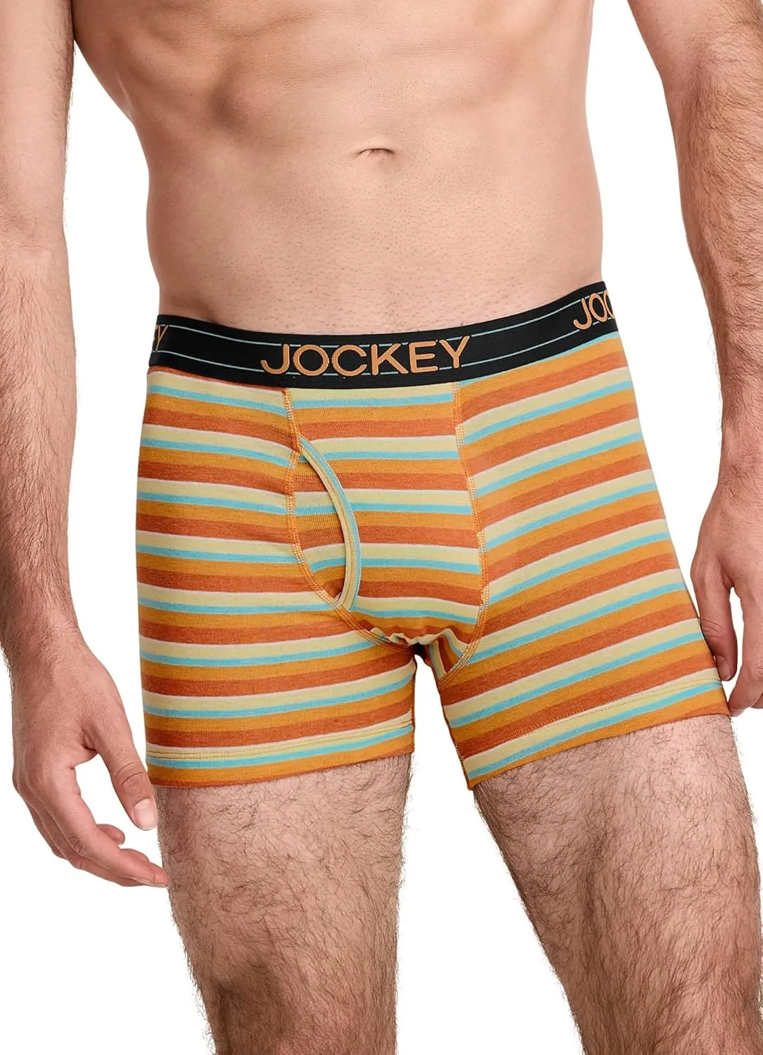 Jockey Men's Underwear Lightweight Cotton Blend 5" Boxer Brief - 4 Pack