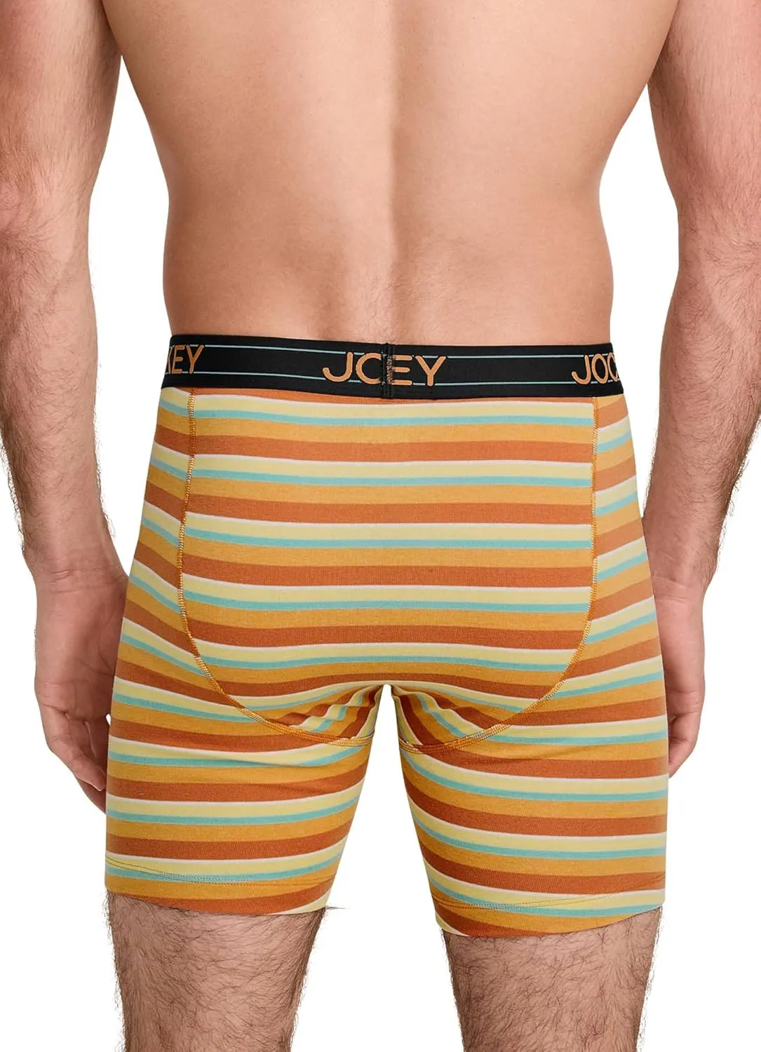 Jockey Men's Underwear Lightweight Cotton Blend 7" Long Leg Boxer Brief - 4 Pack