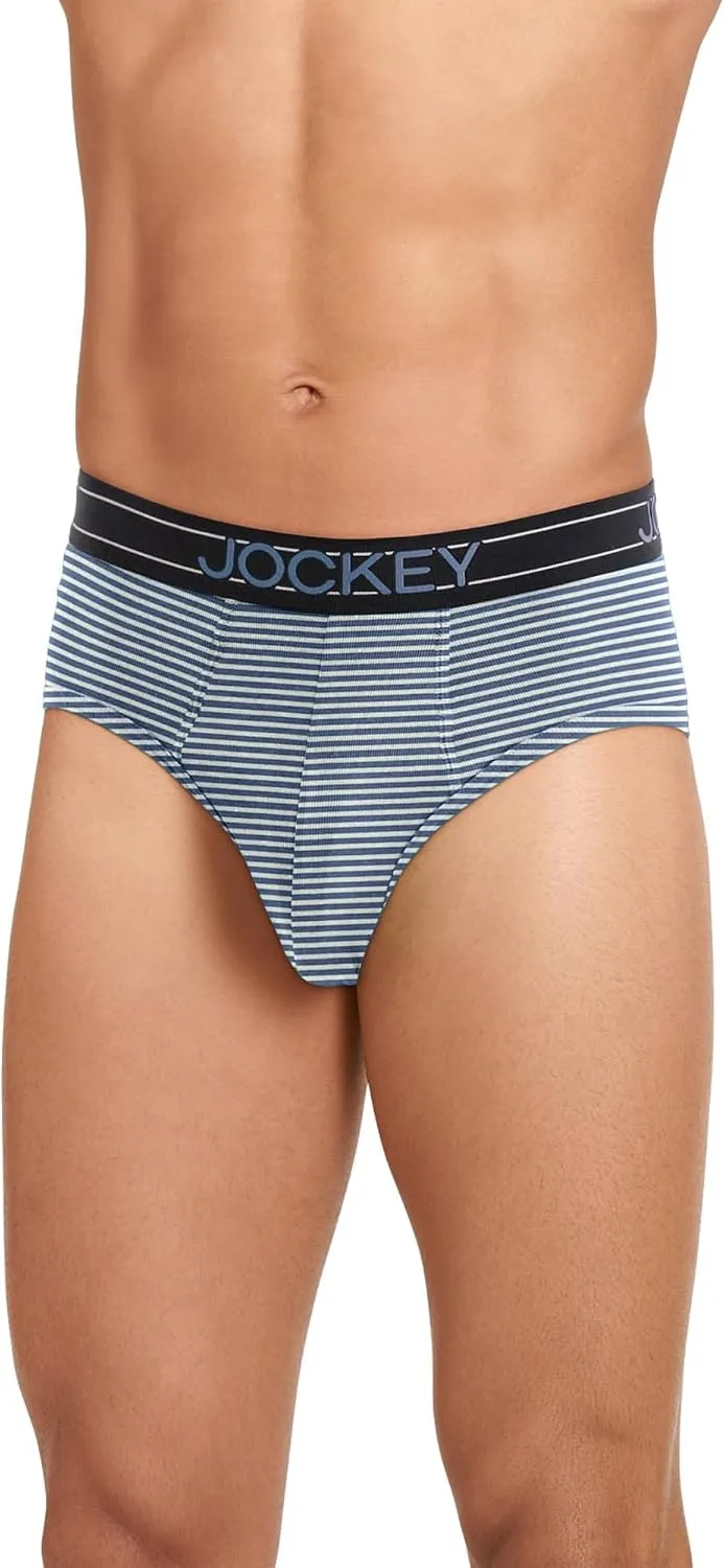 Jockey Men's Underwear Lightweight Cotton Blend Brief - 5 Pack