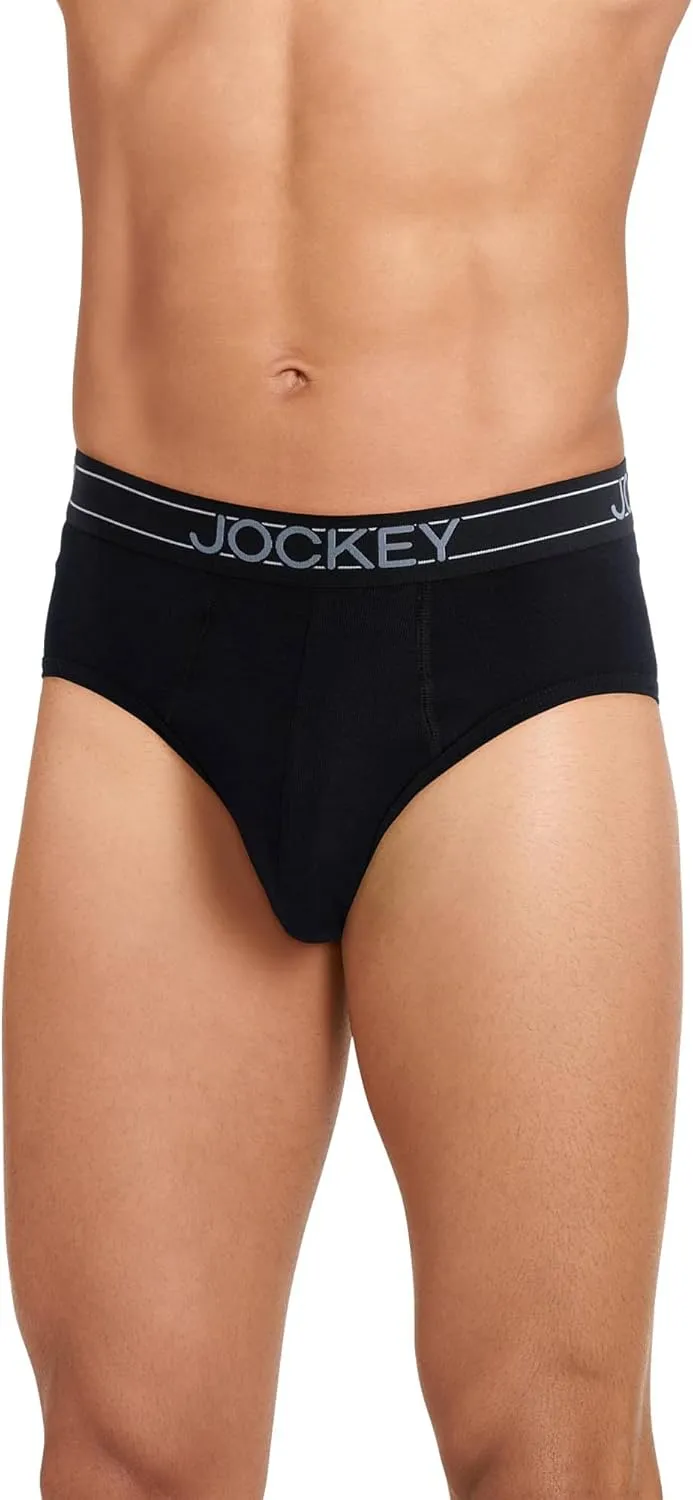 Jockey Men's Underwear Lightweight Cotton Blend Brief - 5 Pack