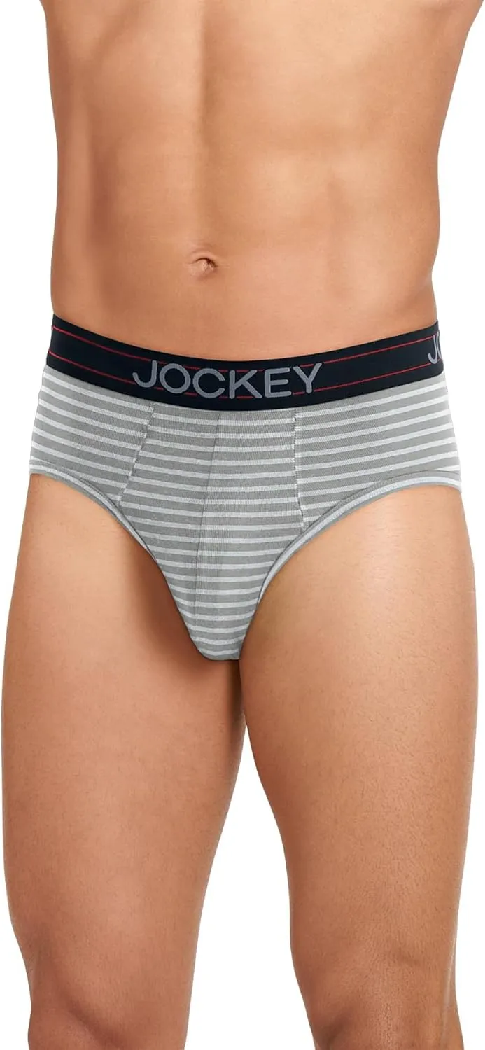 Jockey Men's Underwear Lightweight Cotton Blend Brief - 5 Pack