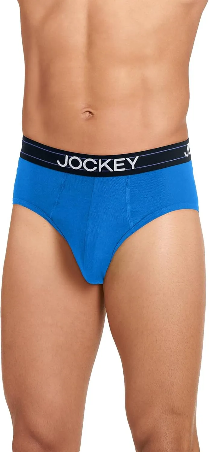 Jockey Men's Underwear Lightweight Cotton Blend Brief - 5 Pack