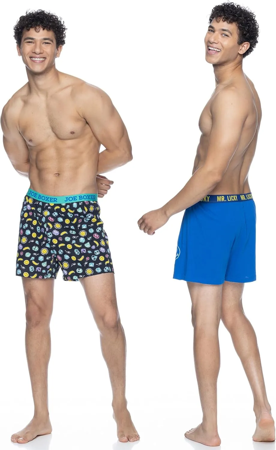 JOE BOXER Knit Cotton Boxers for Men Pack of 2, Cotton Men's Underwear, Boxer Shorts for Men 2-Pack