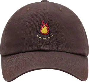 JPAK Camp Fire Premium Dad Hat Embroidered Cotton Baseball Cap Grill Pit