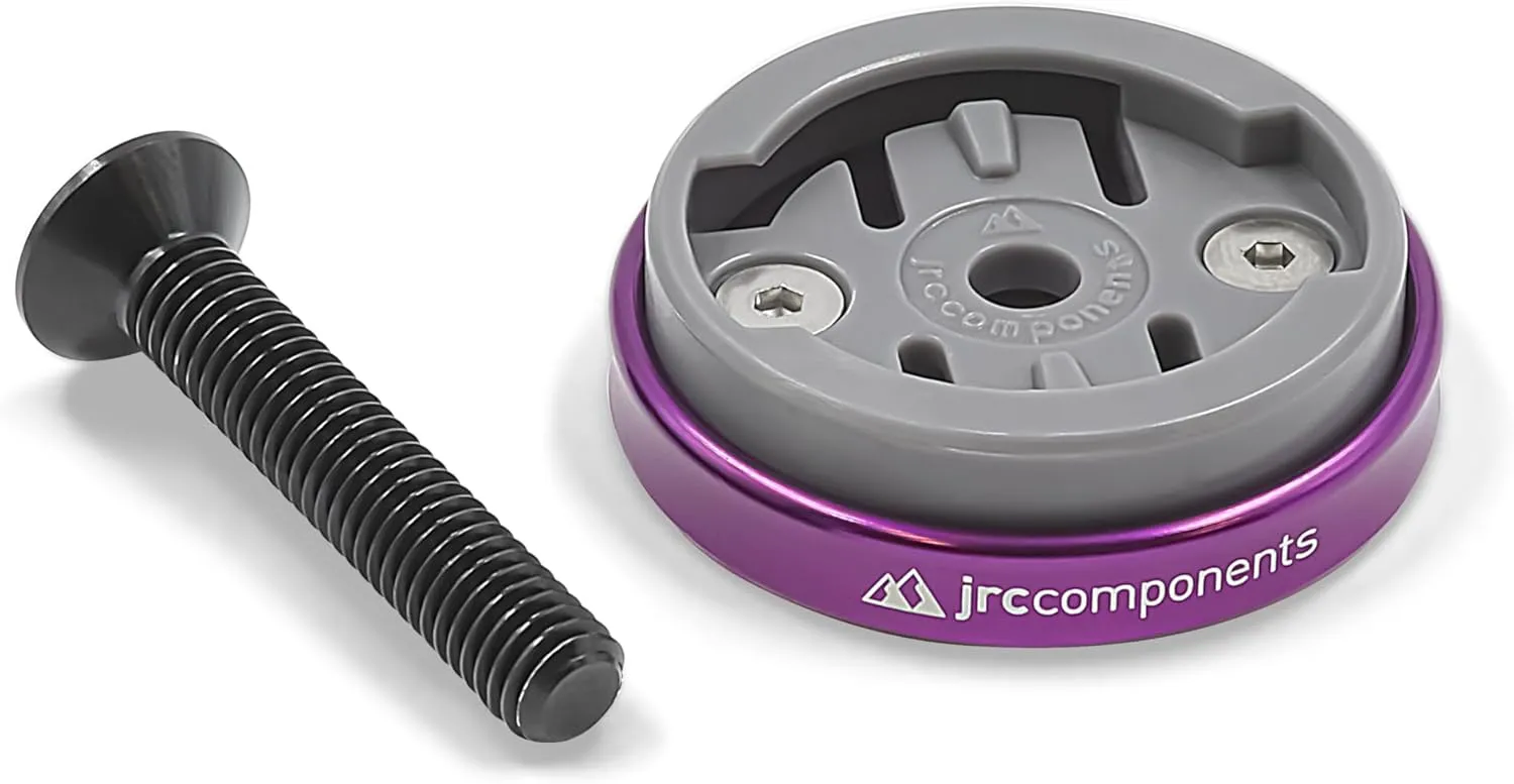 JRC Components Enkei Top Cap Bike Stem Mount | Compatible with All Models of Wahoo Elemnt GPS Devices | Lightweight CNC 6061-T6 Aluminium Body | Suitable for use with 1 1/8" Headset - Purple