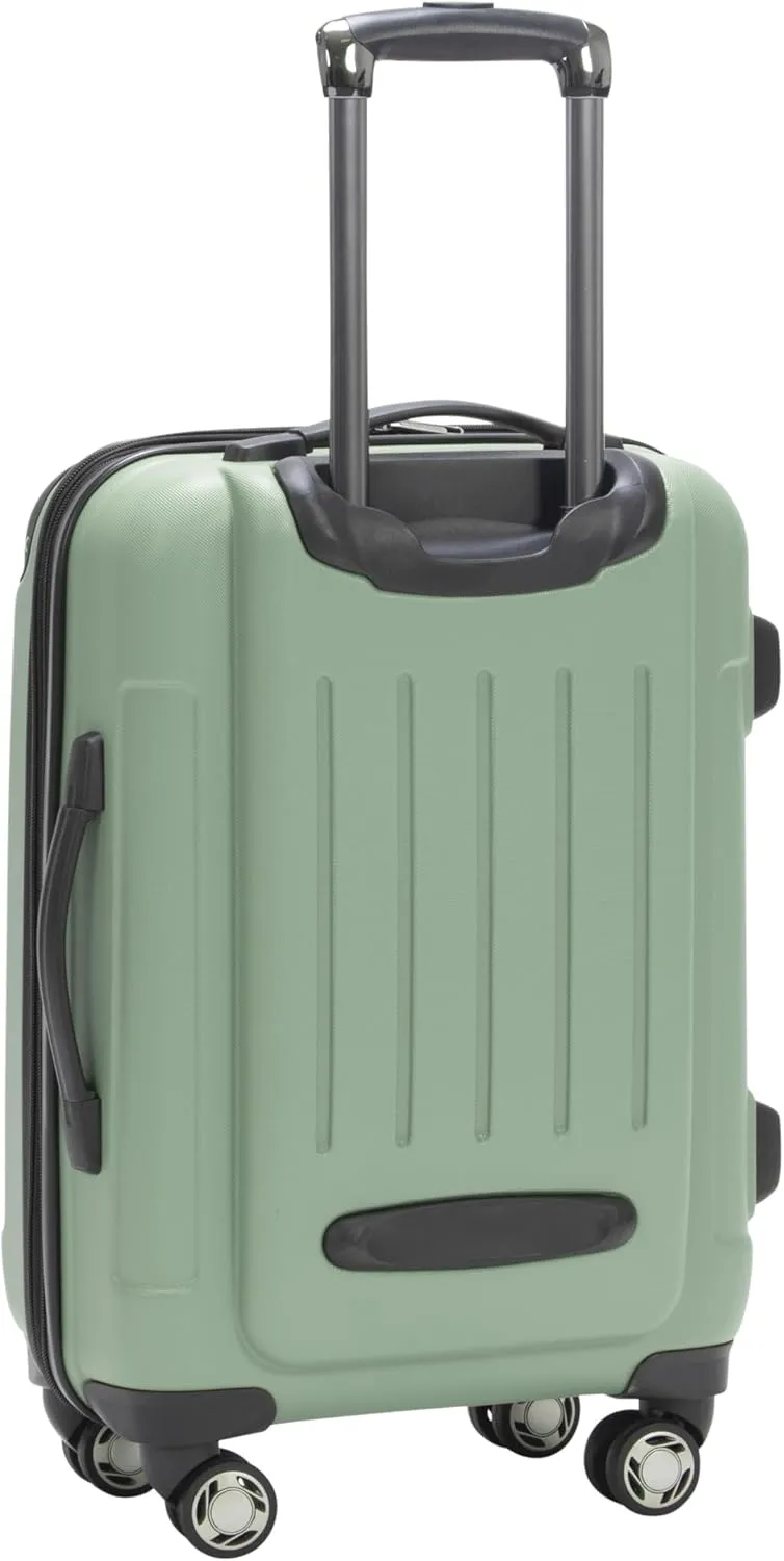 Kenneth Cole REACTION Renegade Luggage Expandable 8-Wheel Spinner Lightweight Hardside Suitcase, Seafoam, 20-Inch Carry On