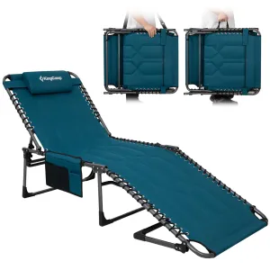 KingCamp MAGNOLIA B20 Folding Oversized Lounge Chair for Patio, Beach, Yard
