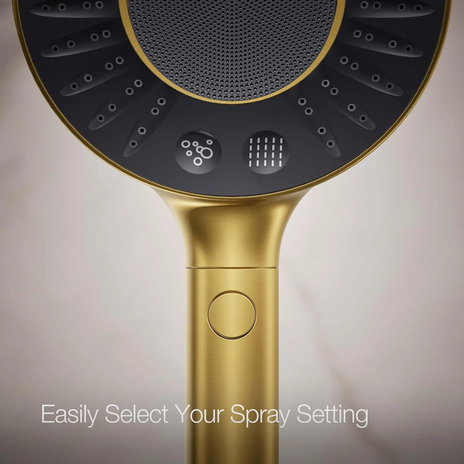 KOHLER K-28682-G-2MB SpaViva Two-Function Handheld Showerhead, Includes Cleansing Device with Four Attachments, Face & Body Brush, Body Scrubber, Body Massager, 1.75 GPM, Vibrant Brushed Moderne Brass