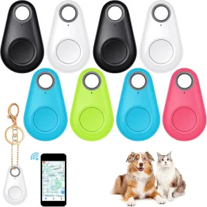Konohan 8 Pack Key Finder Locator Anti Lost GPS Tracker Wireless Anti Lost Alarm Sensor Device Finder Mini Pet GPS Tracker for Locating Phone Keys Wallets Luggage Item, 5 Colors