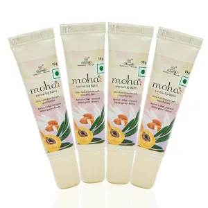 KRISTINA moha: Herbal Lip Balm - 10gm (Pack of 4)