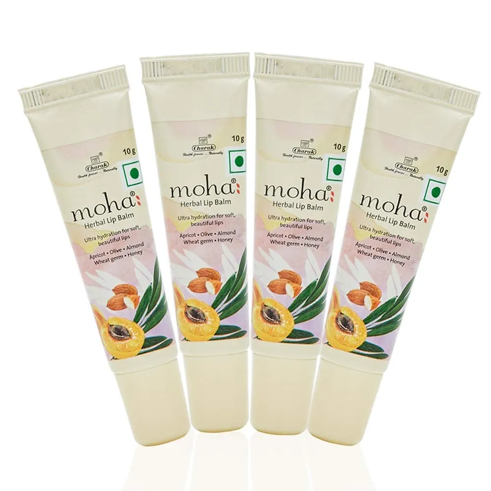 KRISTINA moha: Herbal Lip Balm - 10gm (Pack of 4)