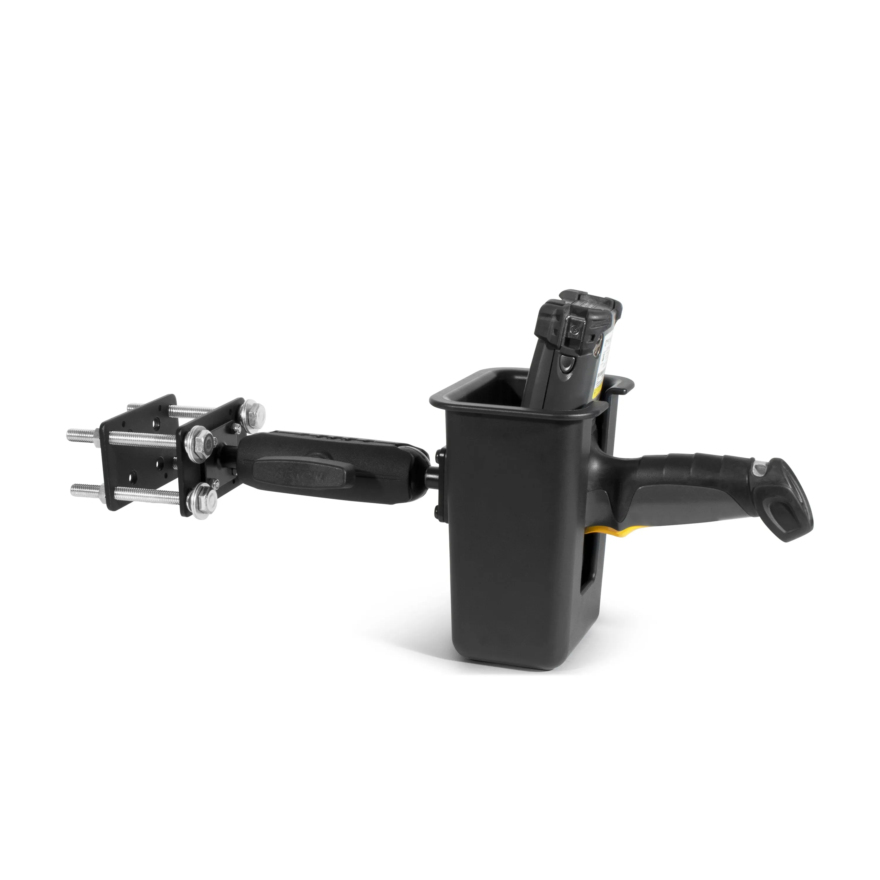 Large Barcode Holster Forklift Front Guard Mount with 5" Shaft