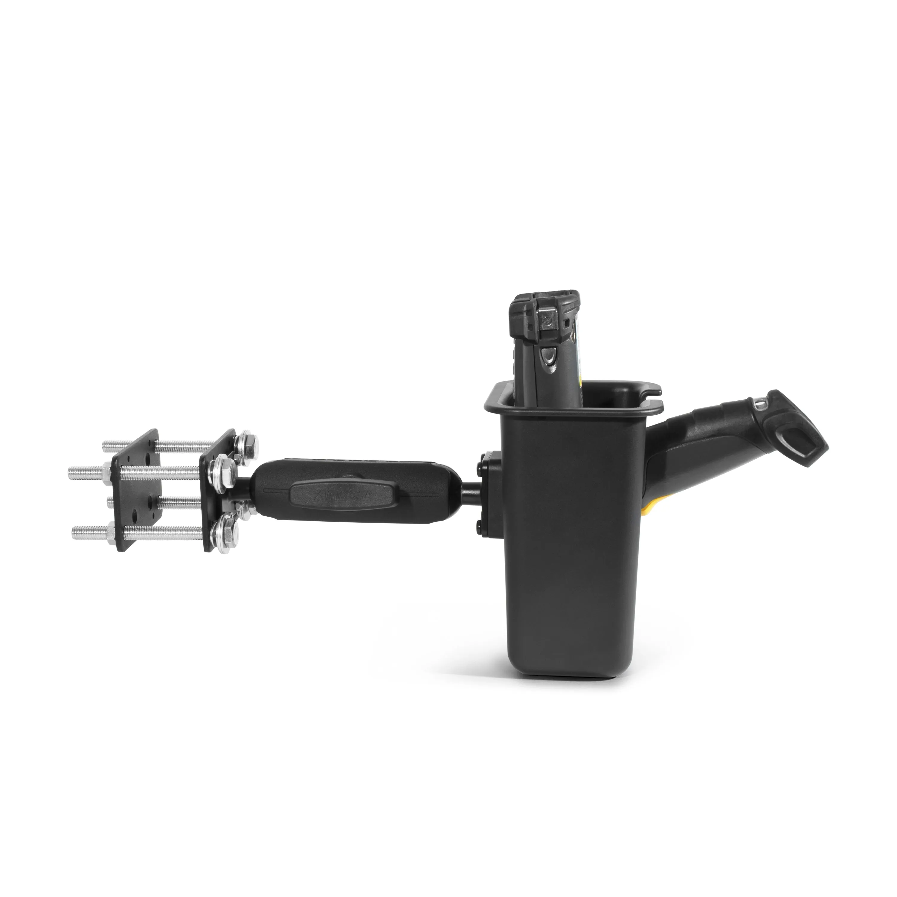 Large Barcode Holster Forklift Front Guard Mount with 5" Shaft