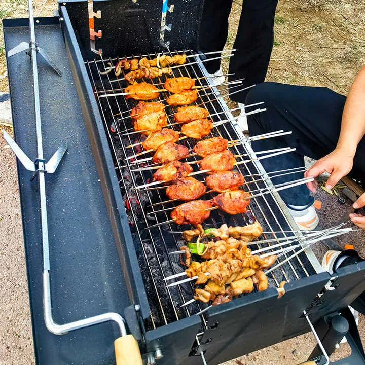 Large Portable BBQ Grill with Foldable Legs