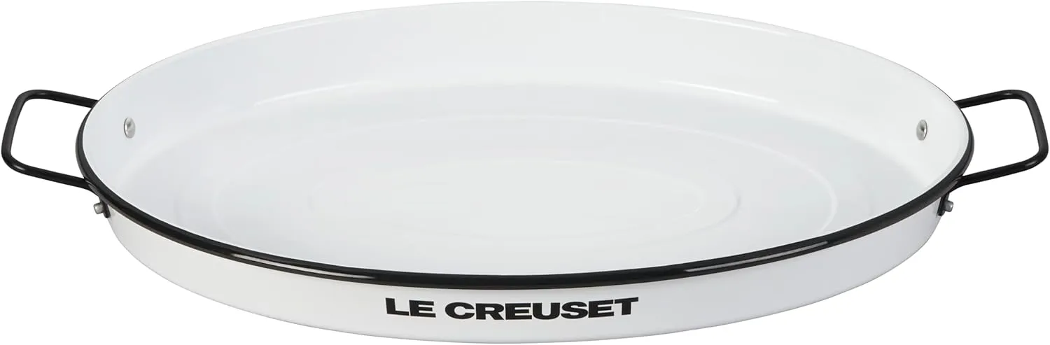 Le Creuset Enamel on Steel Serving Tray, 20", White