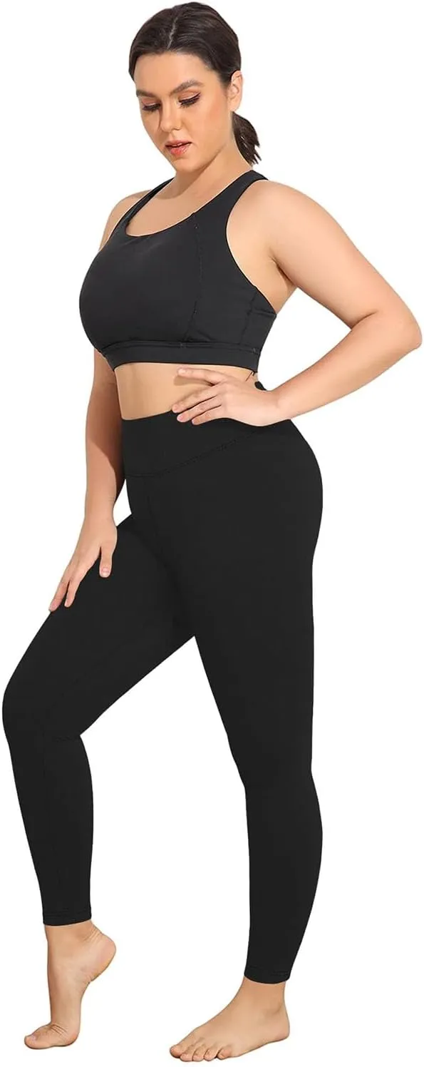 Leggings for Women Plus Size Tummy Control Lightweight Stretch High Waist Pants Soft Running Workout Trendy Yoga Pants