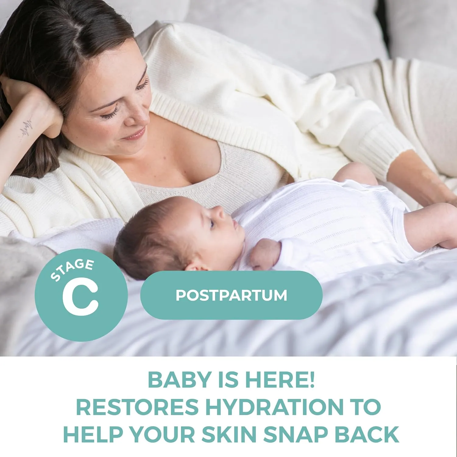 Leska Maternity Stage C Set 2-Pack Bundle | RESTORE All-Over Toning Gel l (Postpartum) | Part of a Complete 3-Stage Pregnancy Skincare System (Set of 2, 4oz each)