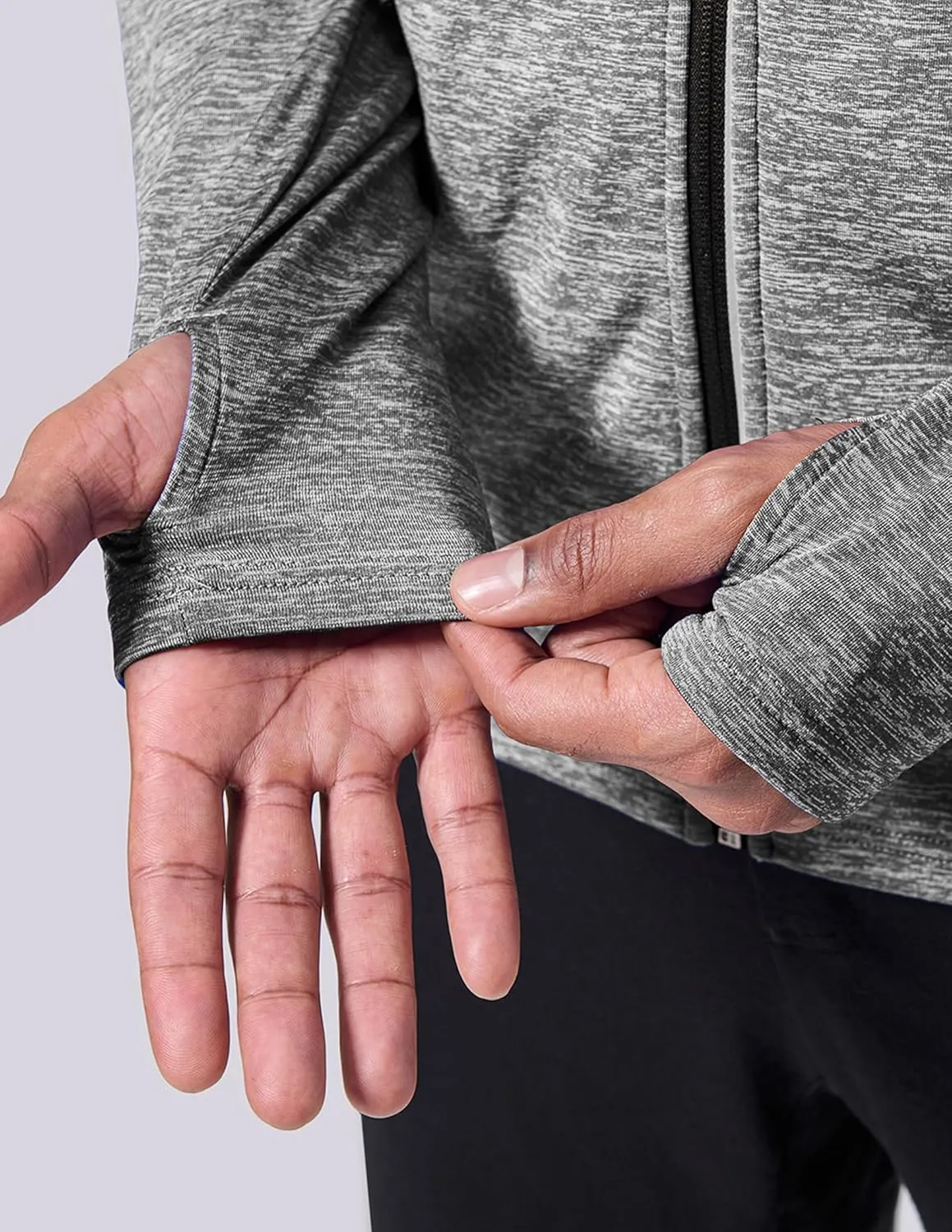 Liberty Imports 2-Pack Men’s Zip-Up Hoodies with Zipper Pockets, Lightweight Fleece Sweatshirts for Running Casual Activewear