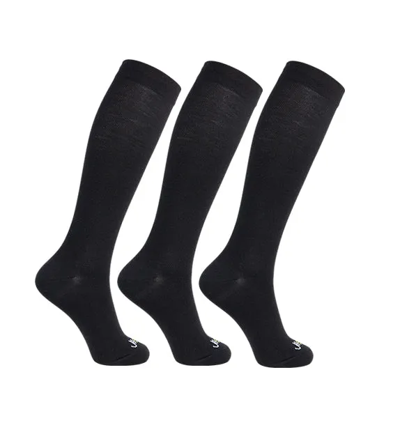 Lightweight Merino Wool Everyday Compression Socks (15-20mmHg) - Solids - 3 Pack