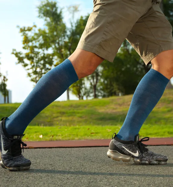 Lightweight Merino Wool Everyday Compression Socks (15-20mmHg) - Solids - 3 Pack