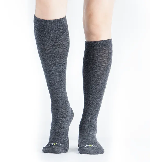 Lightweight Merino Wool Everyday Compression Socks (15-20mmHg) - Solids - 3 Pack