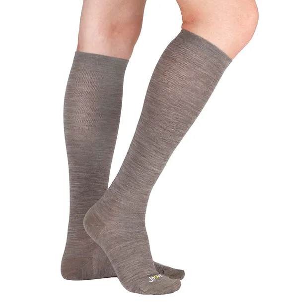 Lightweight Merino Wool Everyday Compression Socks (15-20mmHg) - Solids - 3 Pack