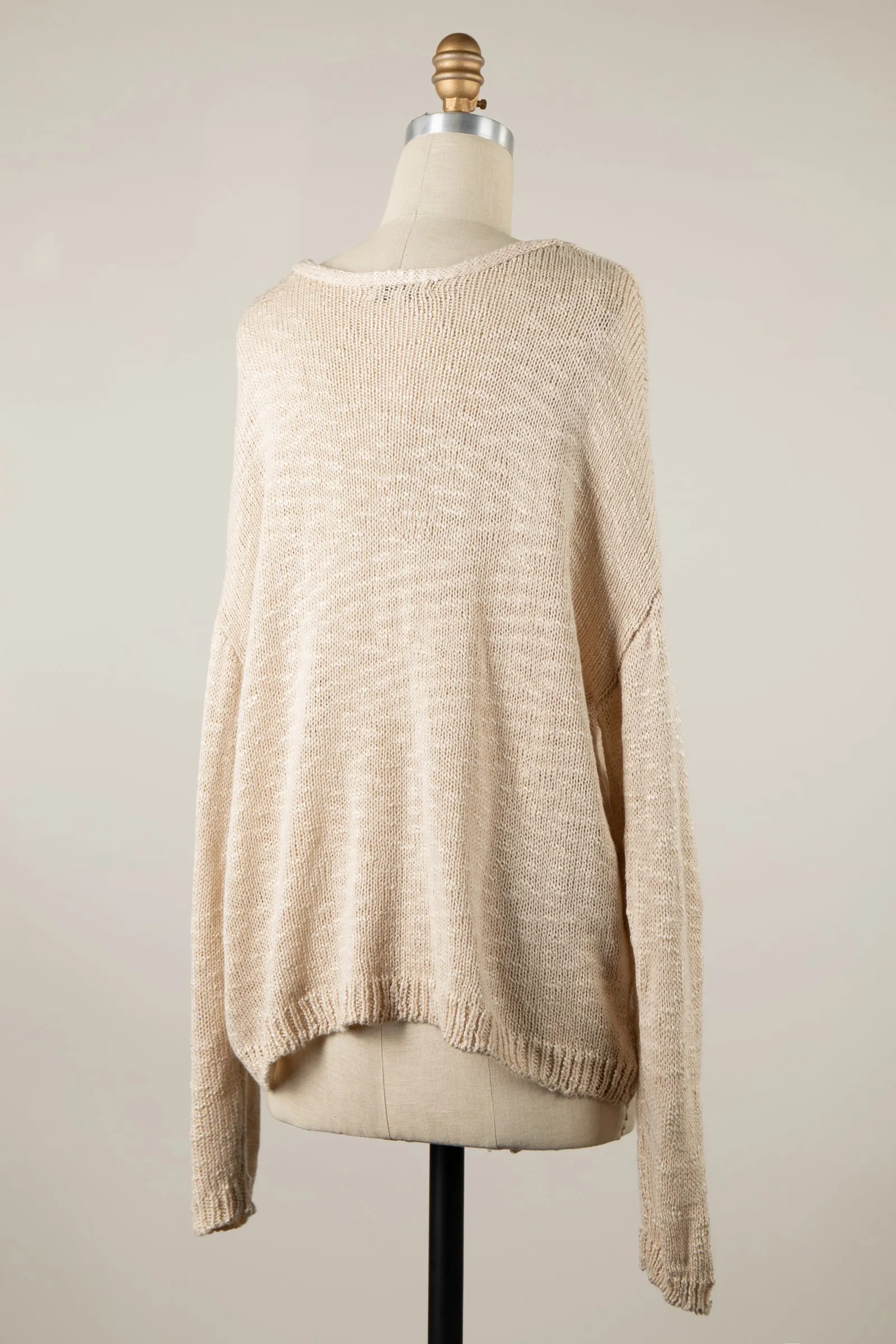 Lightweight Valentine Heart Sheer Sweater Top