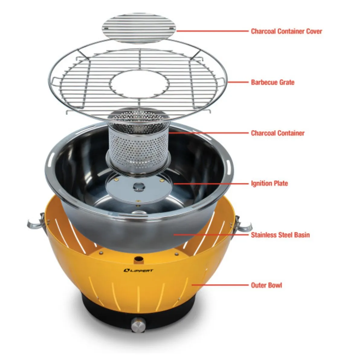 Lippert Components 2021106514 Charcoal Barbeque Grill