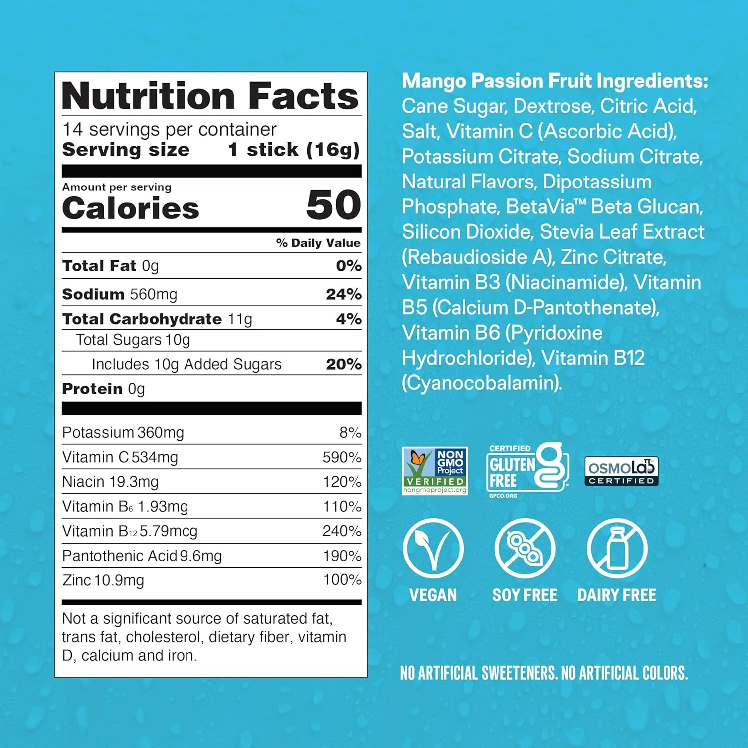 Liquid I.V.® Hydration Multiplier  Immune Support - Mango Passionfruit | Electrolyte Powder Drink Mix | 1 Pack (14 Servings)