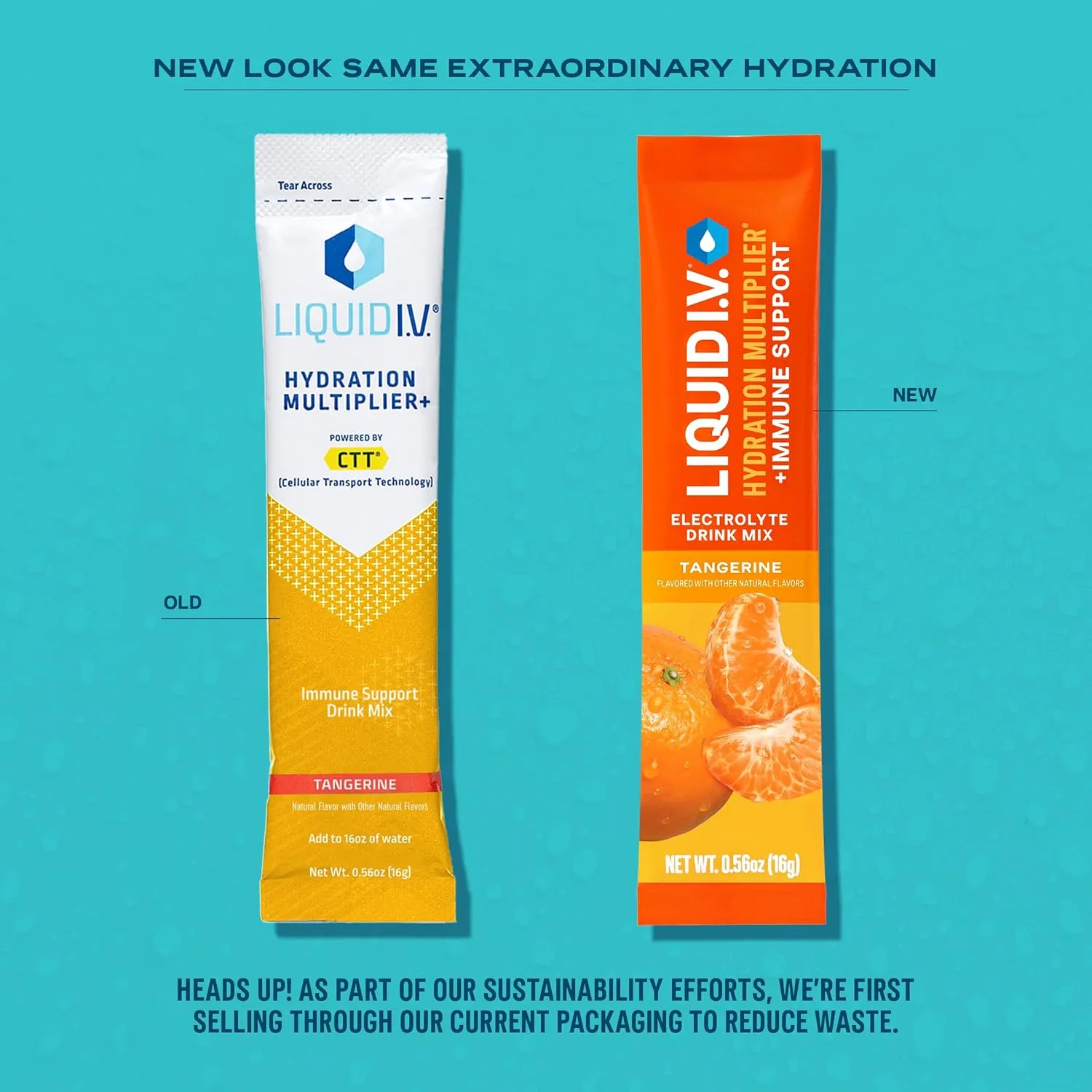 Liquid I.V.® Hydration Multiplier  Immune Support - Tangerine | Electrolyte Powder Drink Mix | 1 Pack (14 Servings)