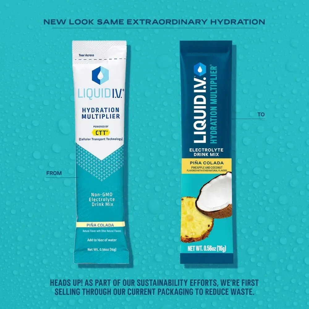 Liquid I.V.® Hydration Multiplier - Pina Colada | Electrolyte Powder Drink Mix | 1 Pack (16 Servings)
