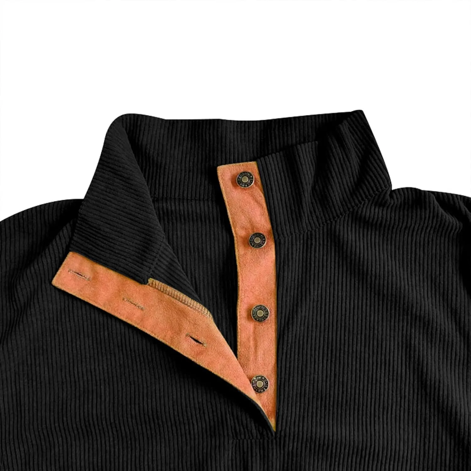 Long Sleeve Shirts for Men Cotton Lightweight Quater Button Down Sweatshirts 2024 Fall Loose Golf Shirt Pullover