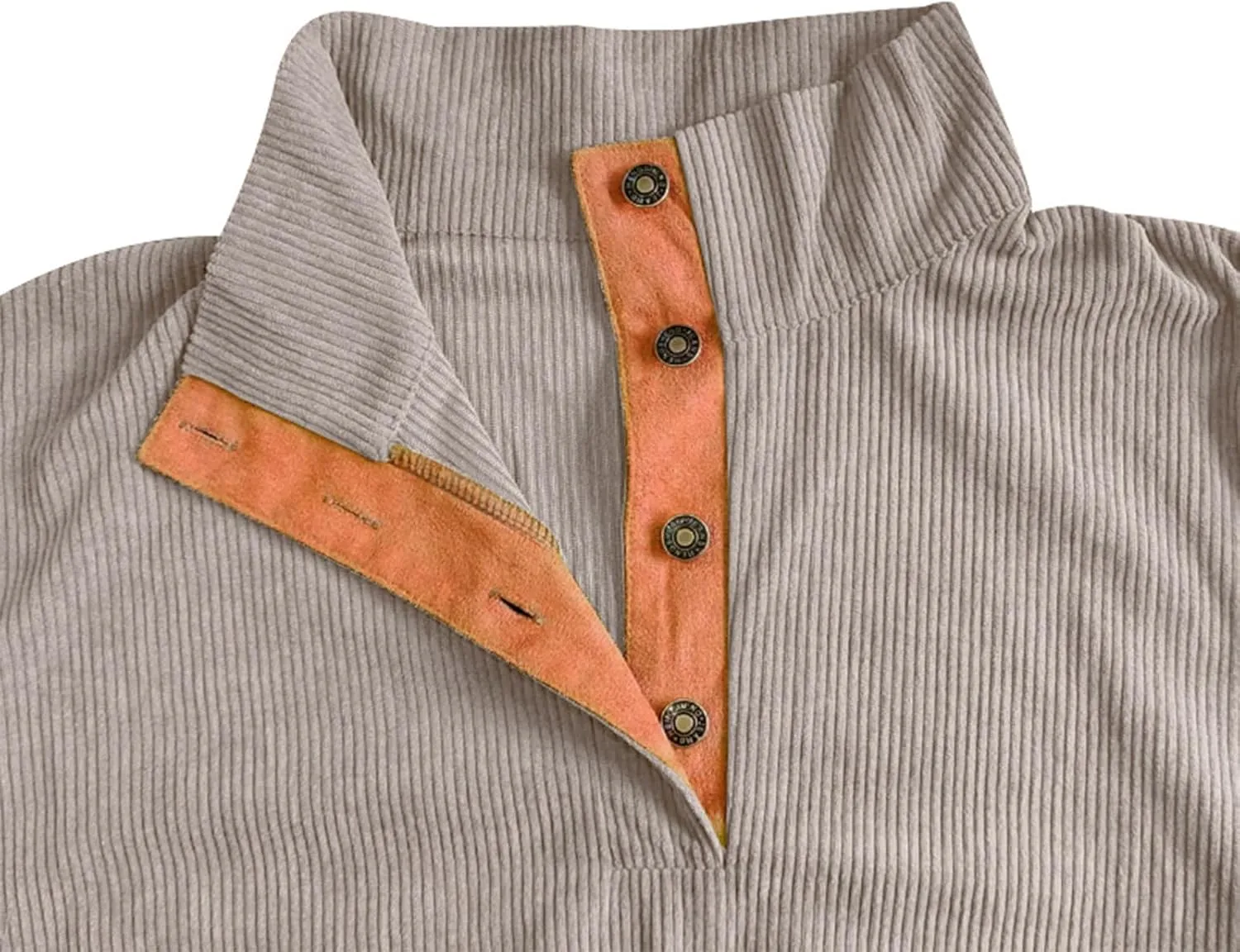 Long Sleeve Shirts for Men Cotton Lightweight Quater Button Down Sweatshirts 2024 Fall Loose Golf Shirt Pullover