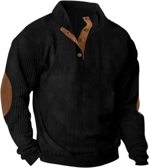 Long Sleeve Shirts for Men Cotton Lightweight Quater Button Down Sweatshirts 2024 Fall Loose Golf Shirt Pullover