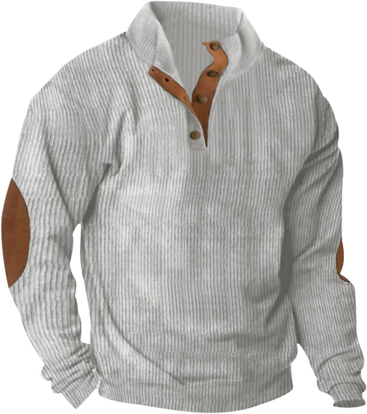 Long Sleeve Shirts for Men Cotton Lightweight Quater Button Down Sweatshirts 2024 Fall Loose Golf Shirt Pullover