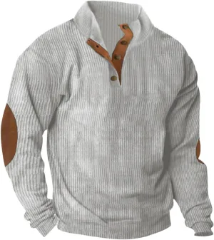 Long Sleeve Shirts for Men Cotton Lightweight Quater Button Down Sweatshirts 2024 Fall Loose Golf Shirt Pullover