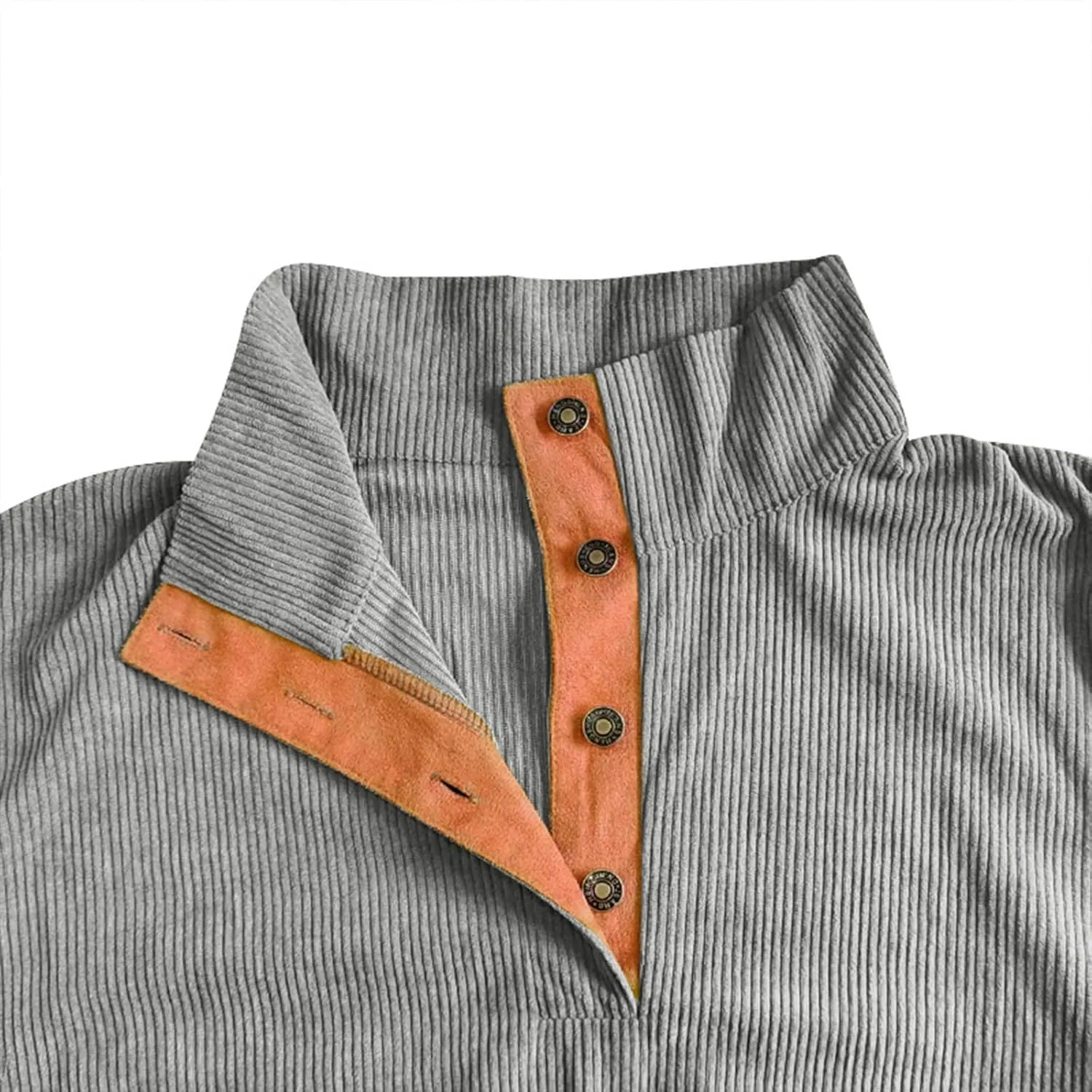 Long Sleeve Shirts for Men Cotton Lightweight Quater Button Down Sweatshirts 2024 Fall Loose Golf Shirt Pullover