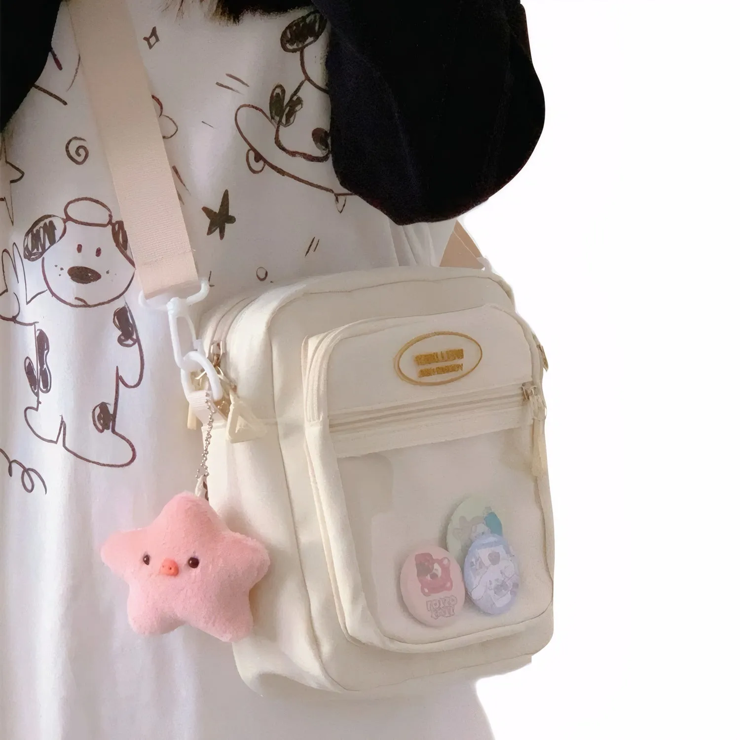 Lovely Small Simple Polyester Cross-pack Teens Girls Candy Color Casual Strap Bag