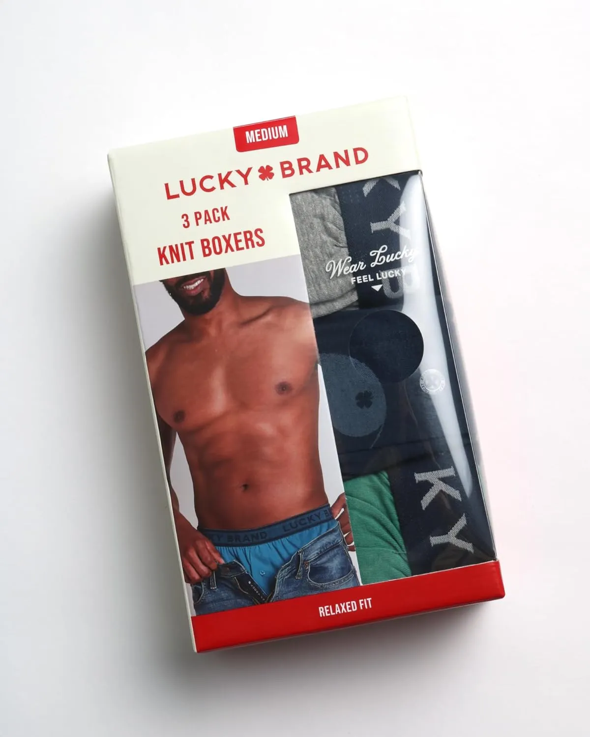 Lucky Brand Boxers for Men – 6 Pack Knitted Mens Underwear with Functional Fly - Classic Mens Boxers (S-XXL)