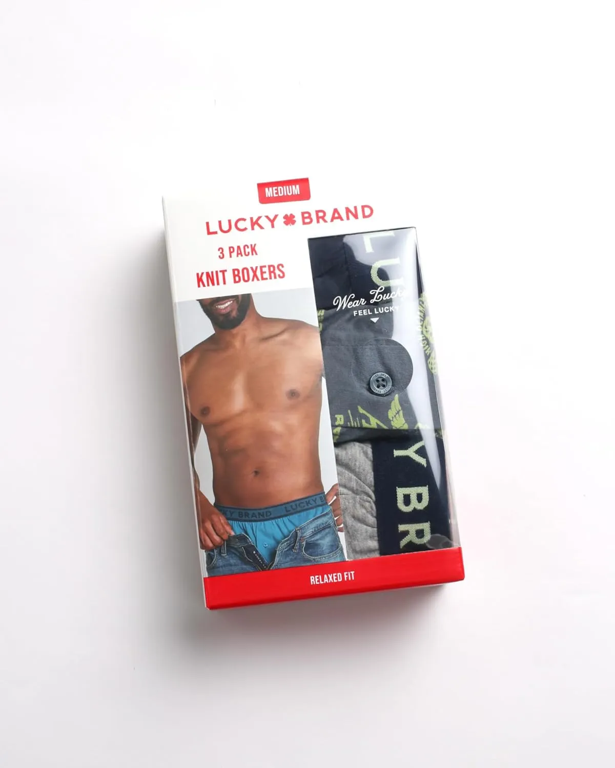 Lucky Brand Boxers for Men – 6 Pack Knitted Mens Underwear with Functional Fly - Classic Mens Boxers (S-XXL)