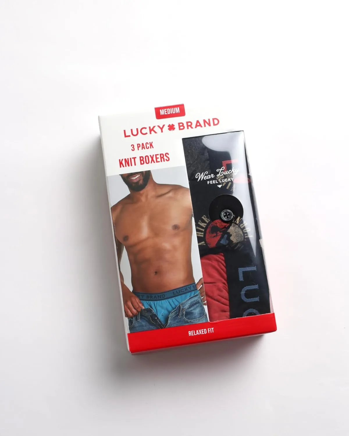 Lucky Brand Boxers for Men – 6 Pack Knitted Mens Underwear with Functional Fly - Classic Mens Boxers (S-XXL)